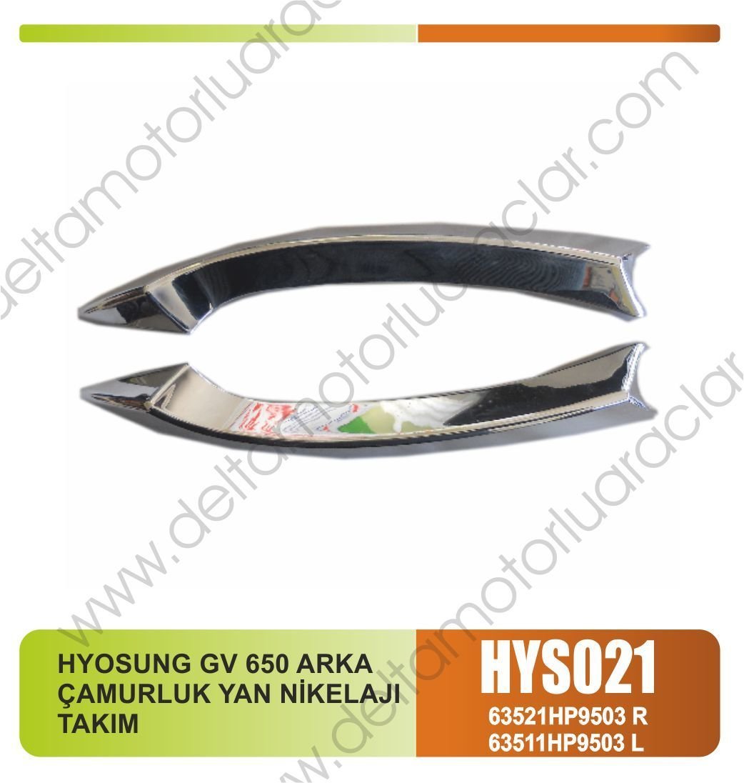 HYOSUNG GV 650 ARKA ÇAMURLUK YAN NİKELAJI TAKIM