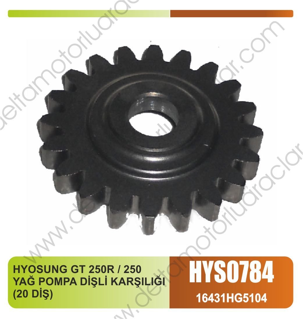 HYOSUNG GT 250R / 250 YAĞ POMPA DİŞLİ KARŞILIĞI (20 DİŞ)