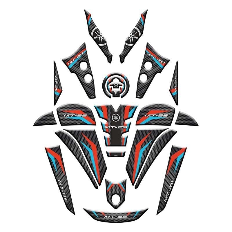 YAMAHA MT25 2020 - 2023 UYUMLU FULL TANK PAD SET 010