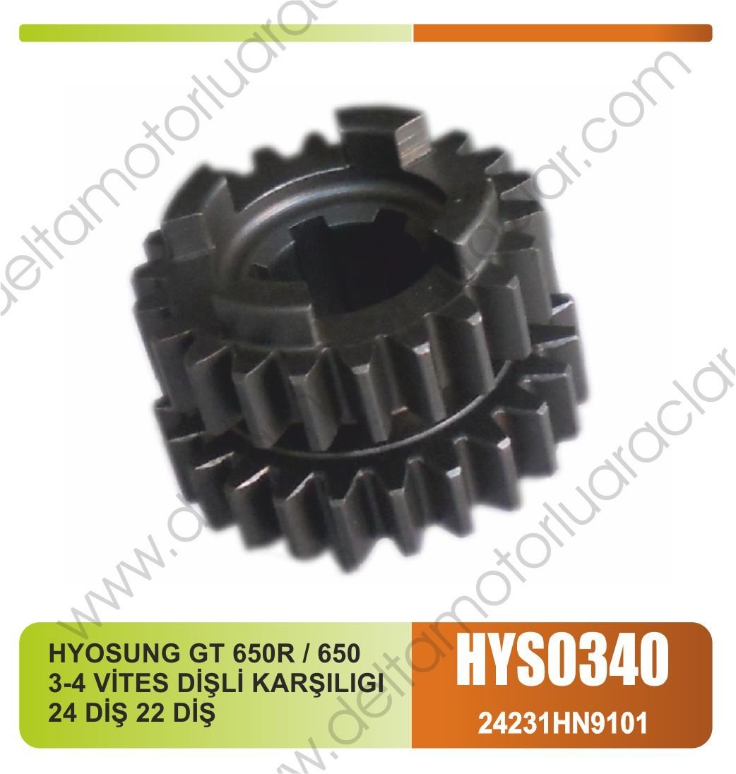 HYOSUNG GT 650R / 650 3-4 VİTES DİŞLİ KARŞILIGI 24 DİŞ 22 DİŞ
