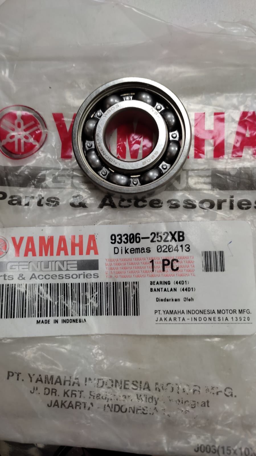 YAMAHA TRICITY 125cc ORİJİNAL ŞANZUMAN RULMANI 93306-252XB