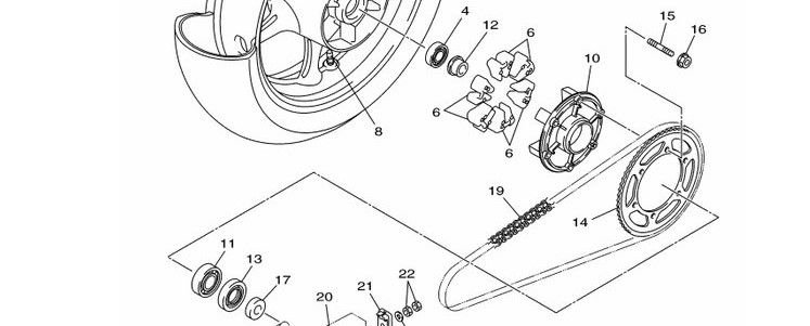 YAMAHA XJ6 ORİJİNAL ZİNCİR 94582-24118