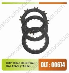 CUP 100 cc DEBRİYAJ BALATASI (TAKIM)