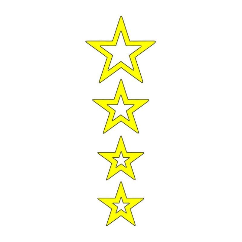 CG F.SARI YILDIZLI ÇAMURLUK ÜST STİCKER