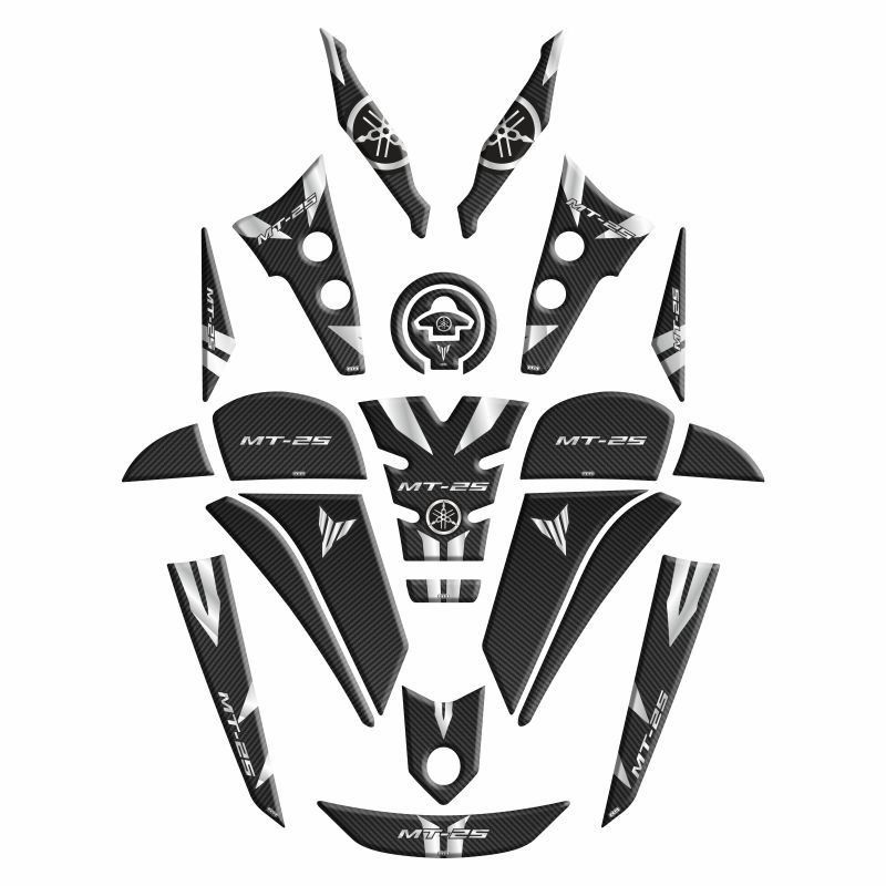 YAMAHA MT25 2020 - 2023 UYUMLU FULL TANK PAD SET 003