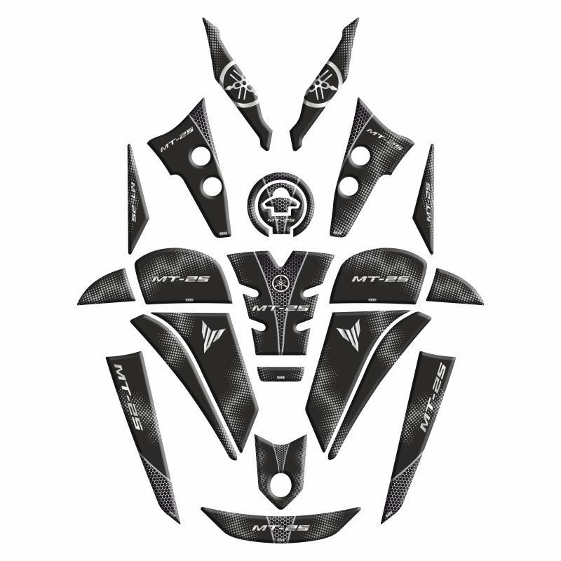 YAMAHA MT25 2020 - 2023 UYUMLU FULL TANK PAD SET 006