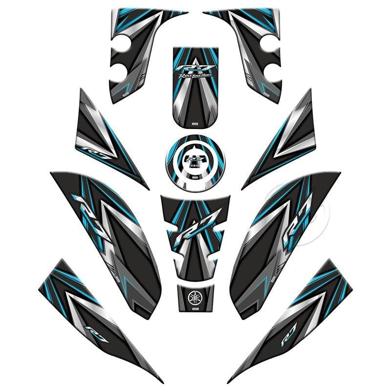 YAMAHA R7 2021 - 2022 UYUMLU FULL TANK PAD SET 005