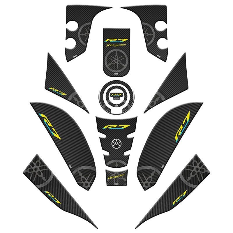 YAMAHA R7 2021 - 2022 UYUMLU FULL TANK PAD SET 007