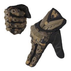 KORUMALI 4 MEVSİM KAMUFLAJ DESENLİ MOTOSİKLET ELDİVENİ L BEDEN