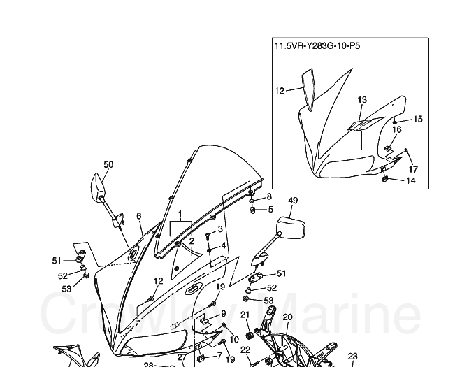 YAMAHA ORİJİNAL R1 AMBLEM 5VY-28315-00