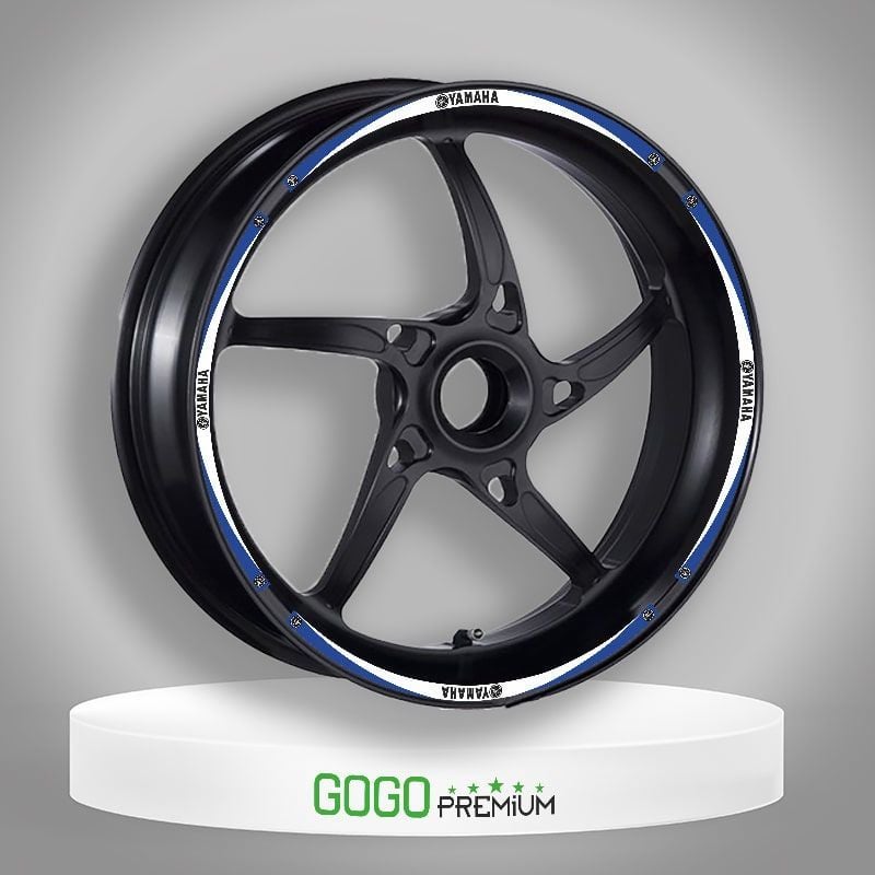MAVİ BEYAZ YAMAHA UYUMLU REFLEKTÖRLÜ JANT ŞERİDİ
