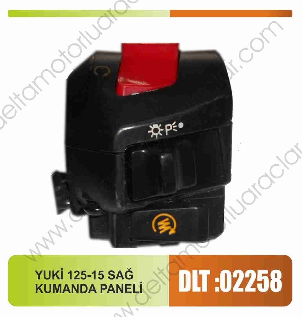 YUKİ 125-15 SAĞ KUMANDA PANELİ